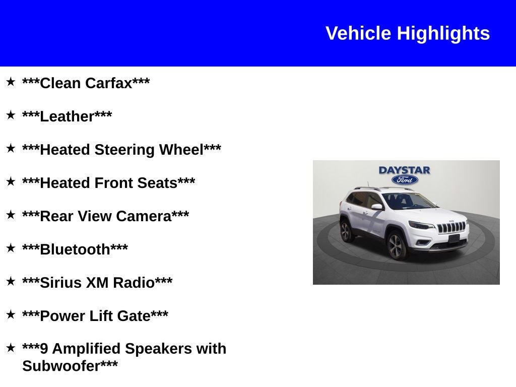 2019 Jeep Cherokee Limited