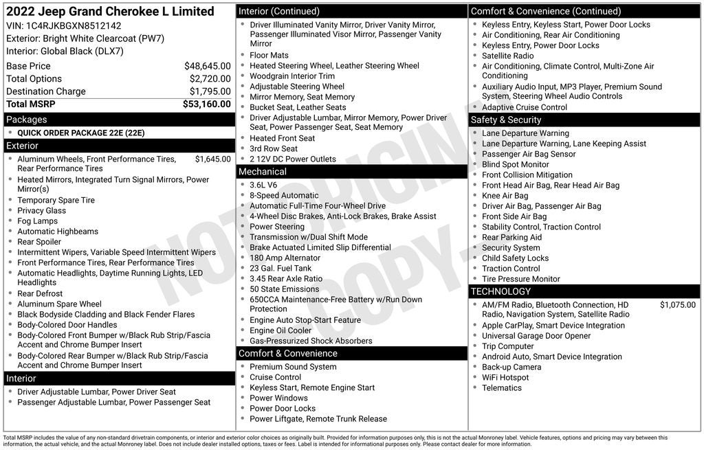 2022 Jeep Grand Cherokee L Limited