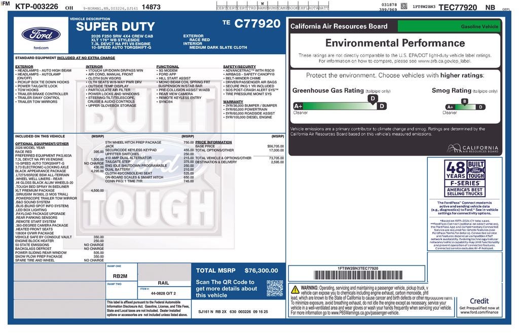 2026 Ford F-250SD XLT