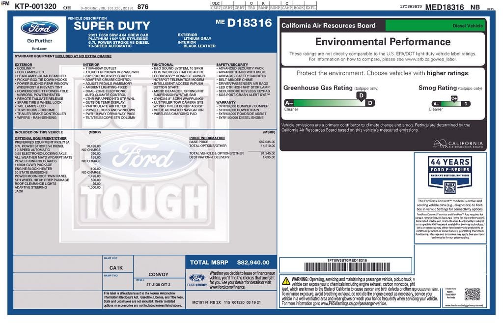 2021 Ford F-350SD Platinum
