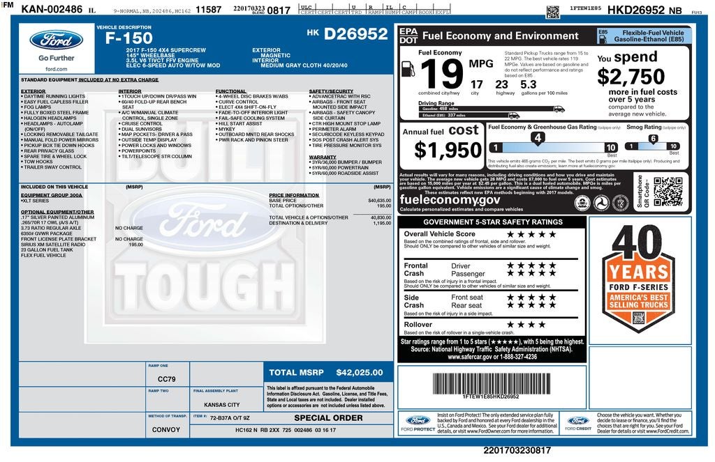 2017 Ford F-150 XLT