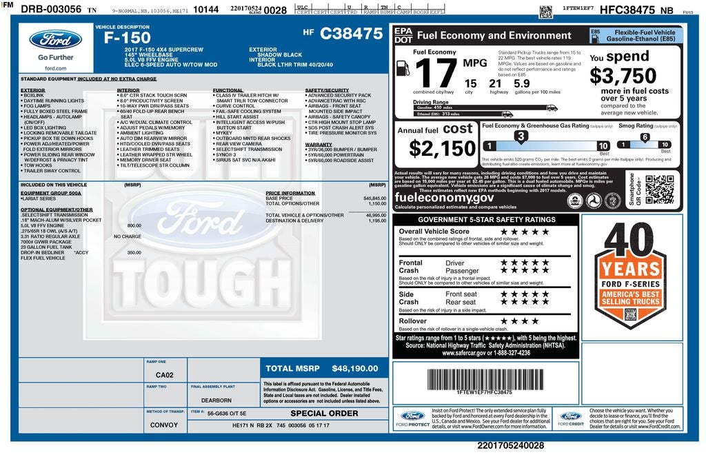 2017 Ford F-150 Lariat