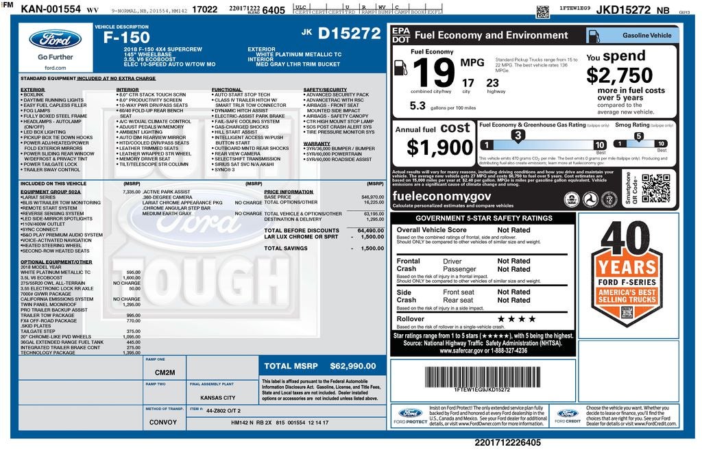 2018 Ford F-150 Lariat