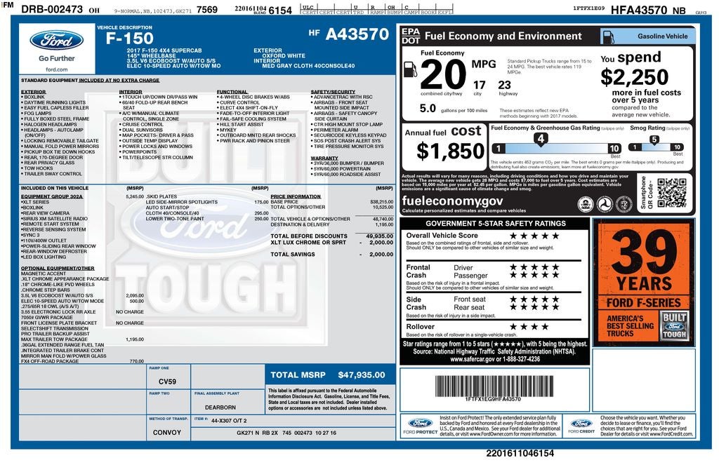 2017 Ford F-150 XLT