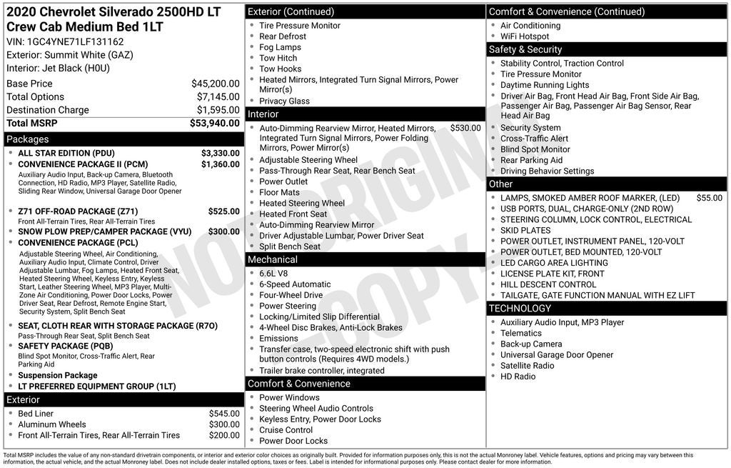 2020 Chevrolet Silverado 2500HD LT
