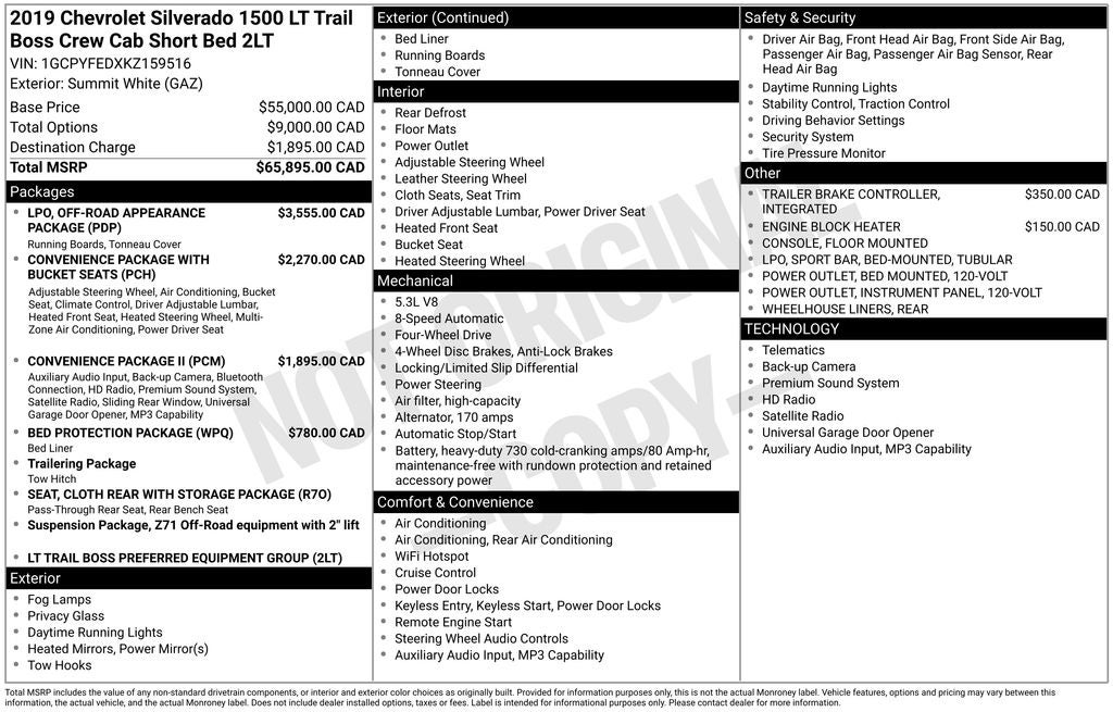 2019 Chevrolet Silverado 1500 LT Trail Boss