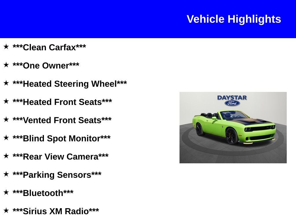 2023 Dodge Challenger SRT Hellcat Jailbreak Convertible