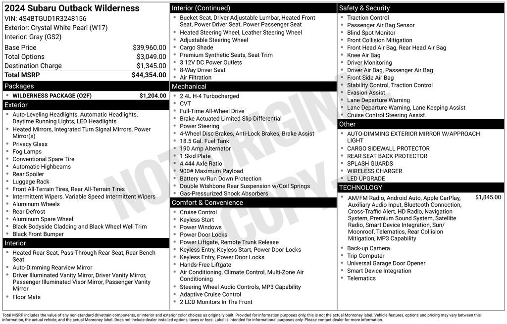 2024 Subaru Outback Wilderness
