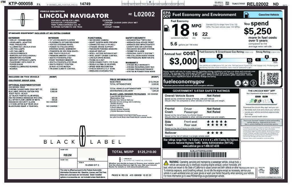 2024 Lincoln Navigator L Black Label