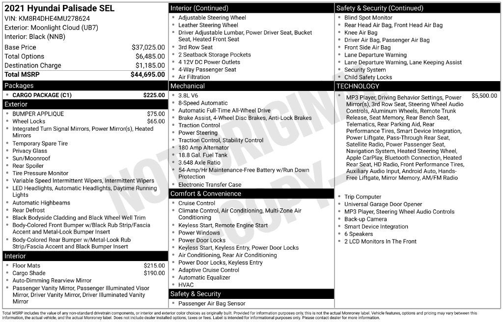 2021 Hyundai Palisade SEL