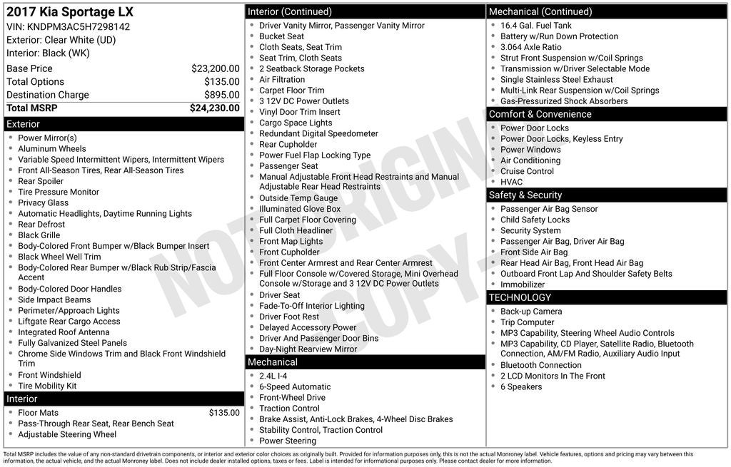 2017 Kia Sportage LX